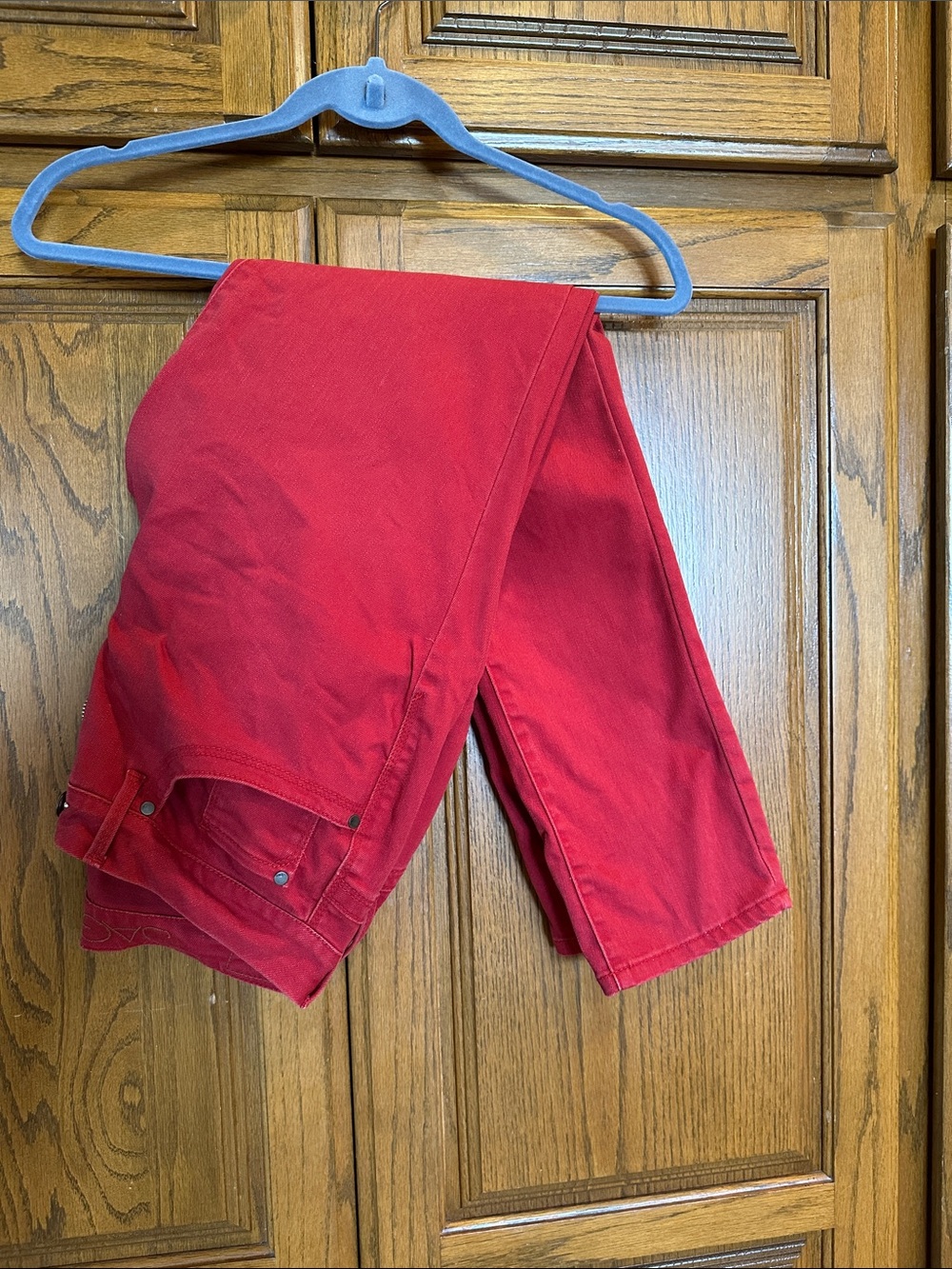 Red patriotic Jag Jeans skinny ankle Jean